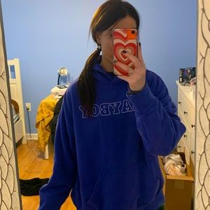 PURPLE PLAYBOY HOODIE (M, from pacsun)